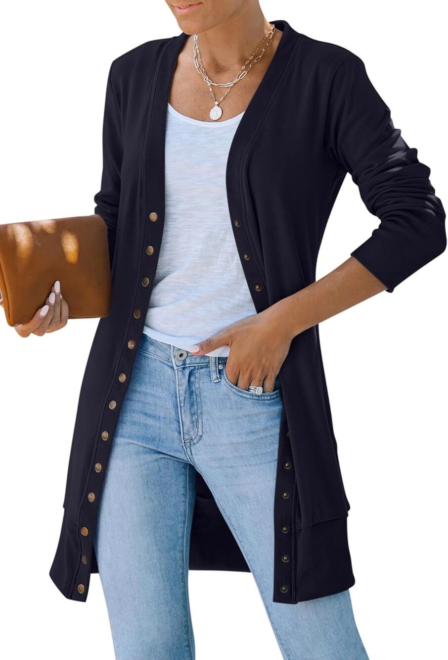 Merokeety Cardigan, Black, L